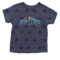 Skyline Philly Philadelphia Infant One-Piece Romper Bodysuit Or Toddler T-shirt Navy Blue STAR