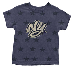 NYC New York City Grunge Street Infant One-Piece Romper Bodysuit Or Toddler T-shirt Navy Blue STAR