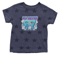 67 Six Seven Meme Kawaii Cloud Infant One-Piece Romper Bodysuit Or Toddler T-shirt Navy Blue STAR