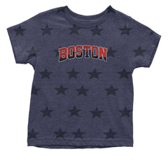 Boston City Pride Skyline Infant One-Piece Romper Bodysuit Or Toddler T-shirt Navy Blue STAR