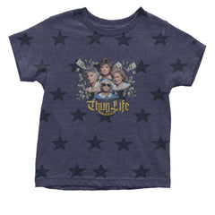 Golden Chain Thug Life Girls Infant One-Piece Romper Bodysuit Or Toddler T-shirt Navy Blue STAR