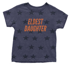 Eldest Daughter Infant One-Piece Romper Bodysuit Or Toddler T-shirt Navy Blue STAR