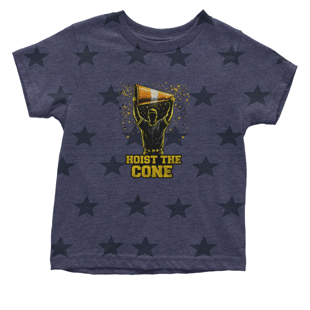 Hoist The Cone Pittsburgh Pride Infant One-Piece Romper Bodysuit Or Toddler T-shirt Navy Blue STAR
