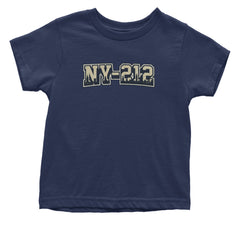 New York City 212 Area Code Skyline  Infant One-Piece Romper Bodysuit Or Toddler T-shirt Navy Blue