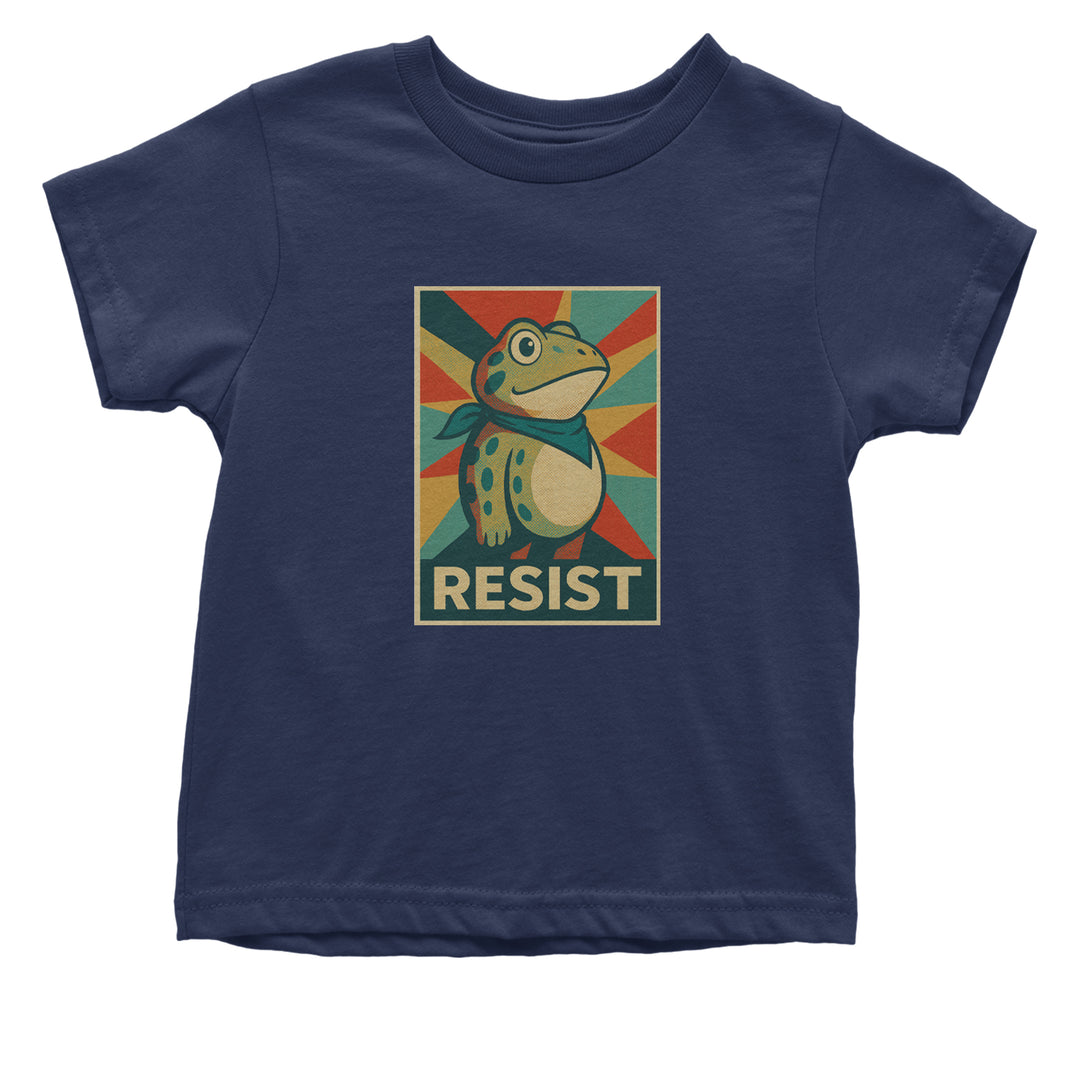 Resist Portland Protest Frog Infant One-Piece Romper Bodysuit Or Toddler T-shirt Navy Blue