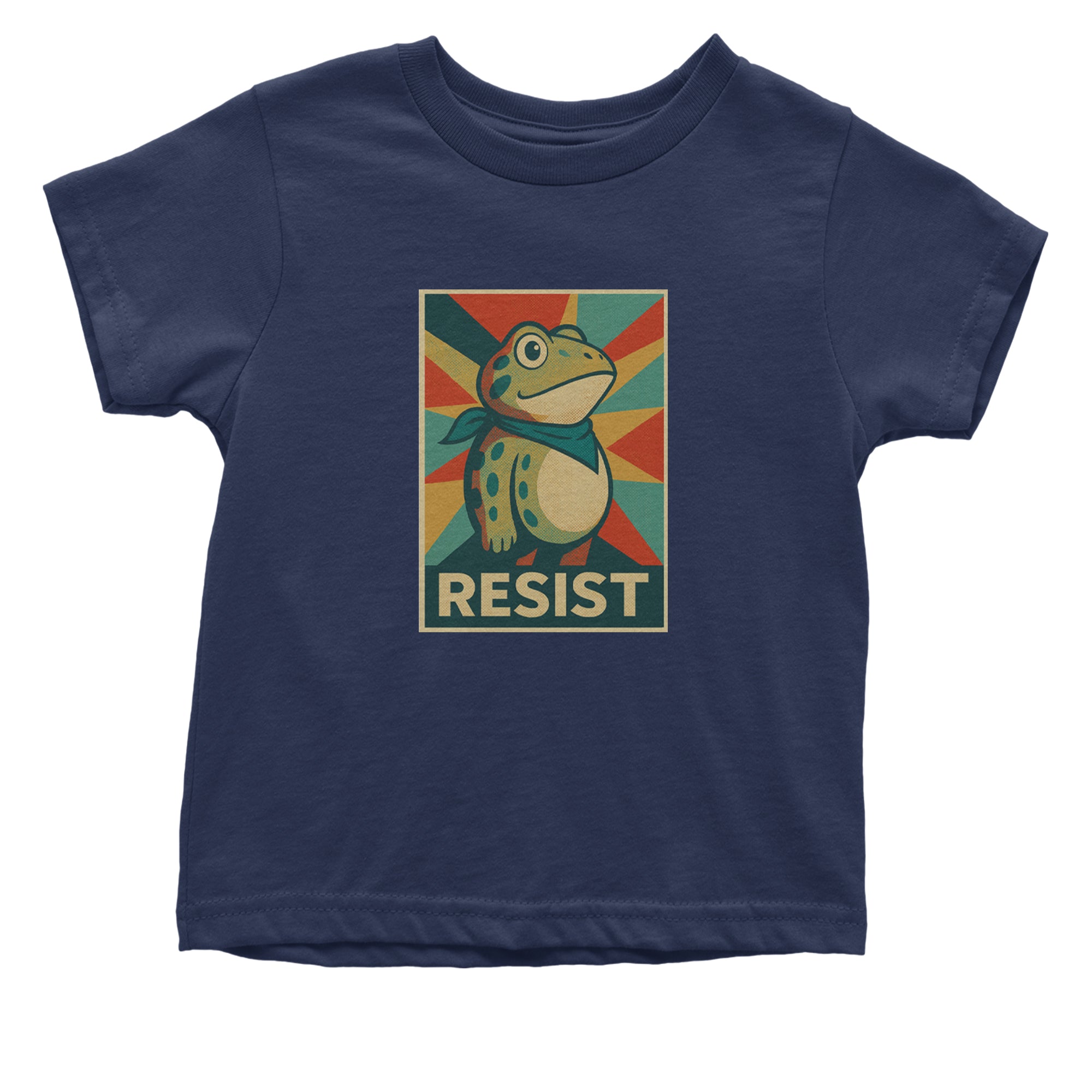 Resist Portland Protest Frog Infant One-Piece Romper Bodysuit Or Toddler T-shirt Navy Blue