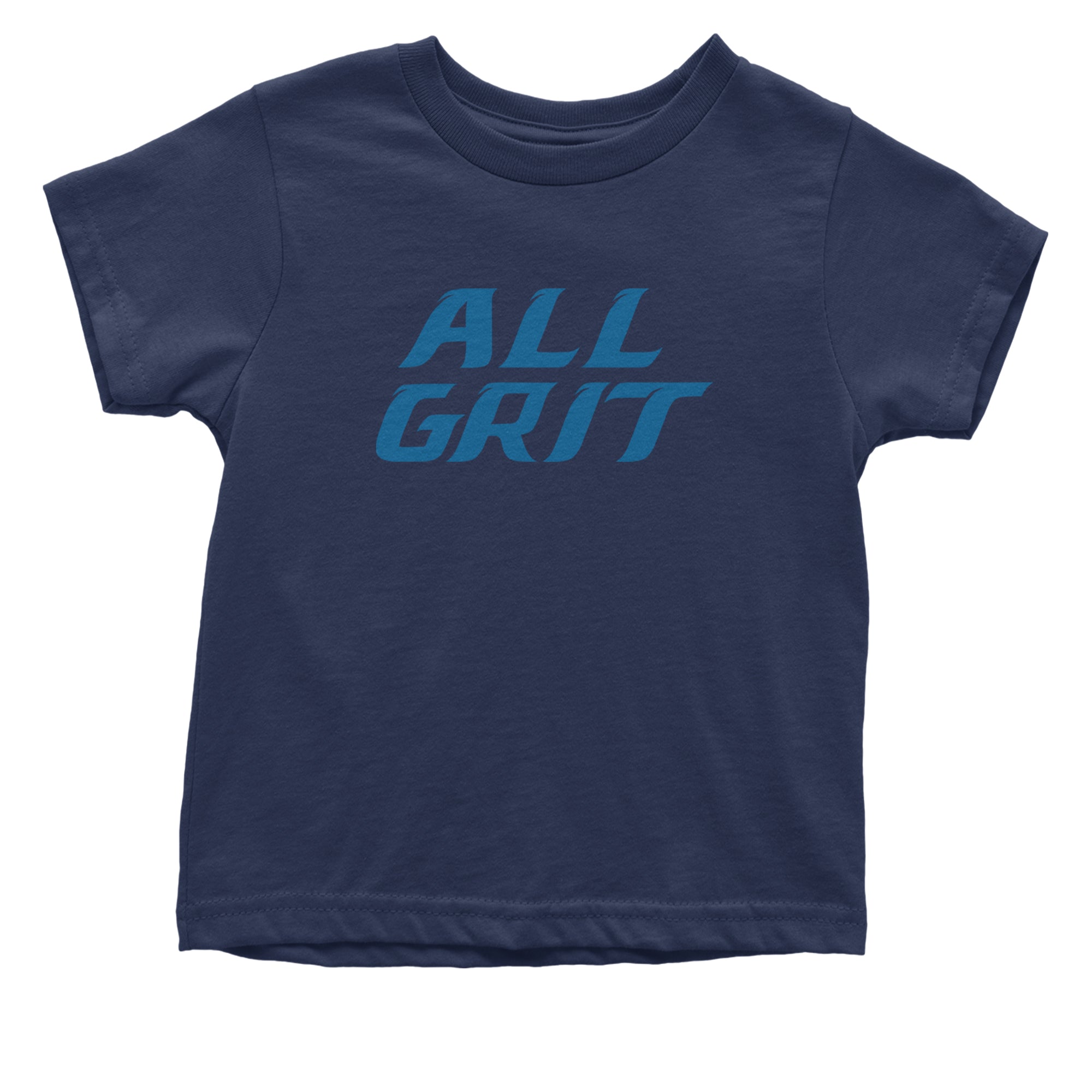 All Grit Detroit Football Infant One-Piece Romper Bodysuit Or Toddler T-shirt Navy Blue
