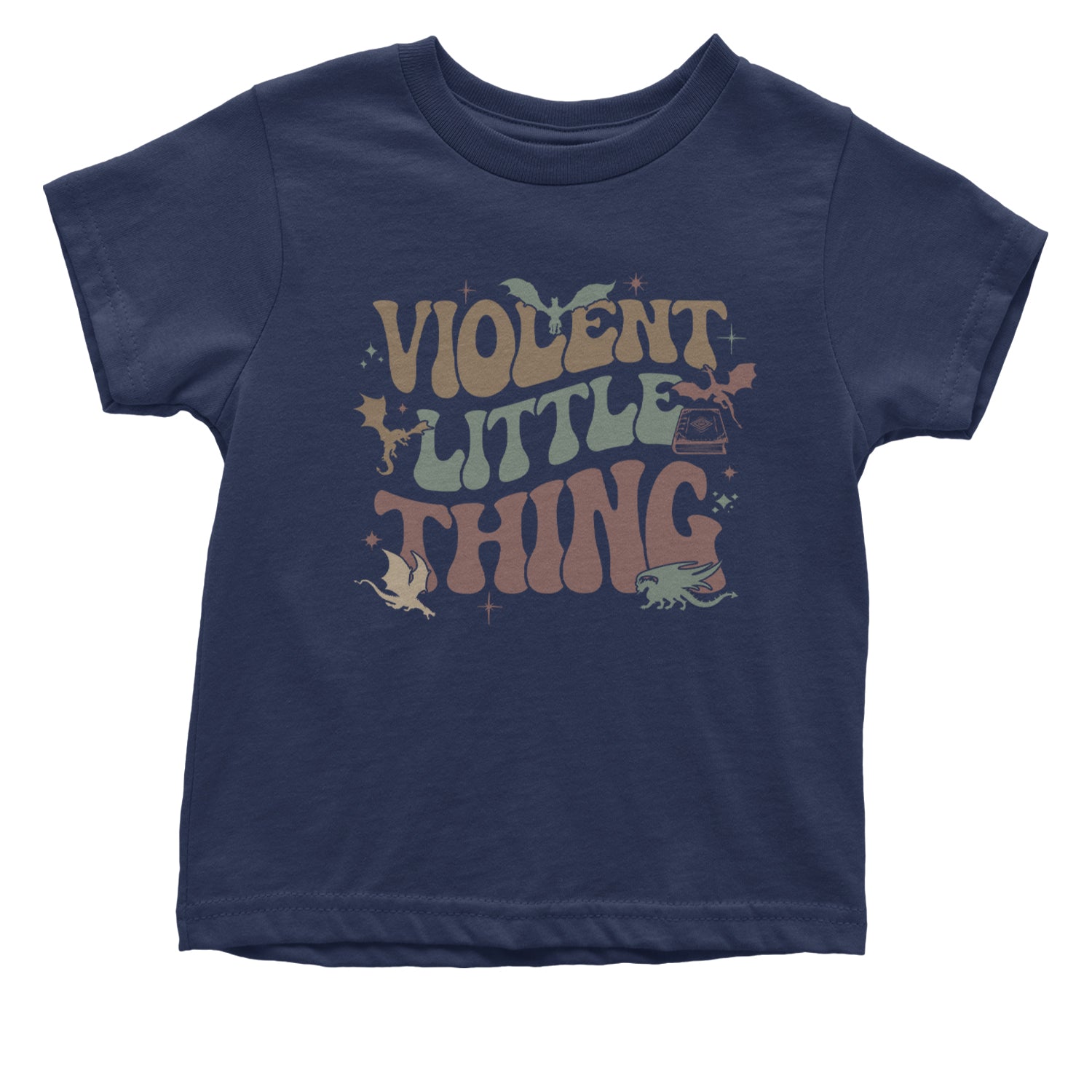 Violent Little Thing Dragon Infant One-Piece Romper Bodysuit Or Toddler T-shirt Navy Blue