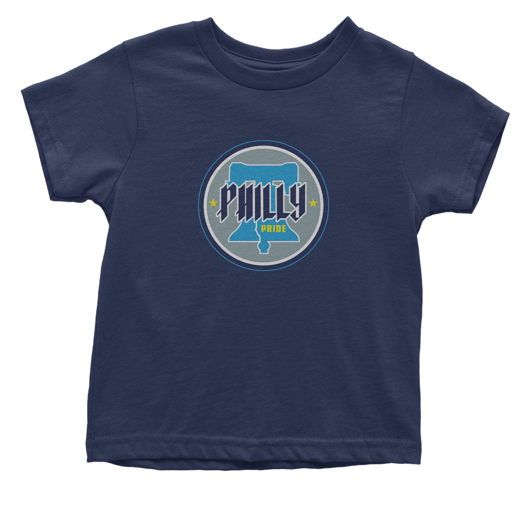 Philly Pride Liberty Bell Infant One-Piece Romper Bodysuit Or Toddler T-shirt Navy Blue