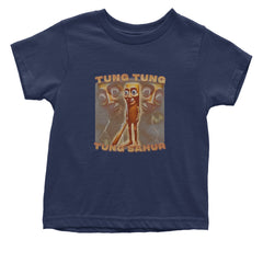 Tung Tung Tung Sahur Enforcer Infant One-Piece Romper Bodysuit Or Toddler T-shirt Navy Blue