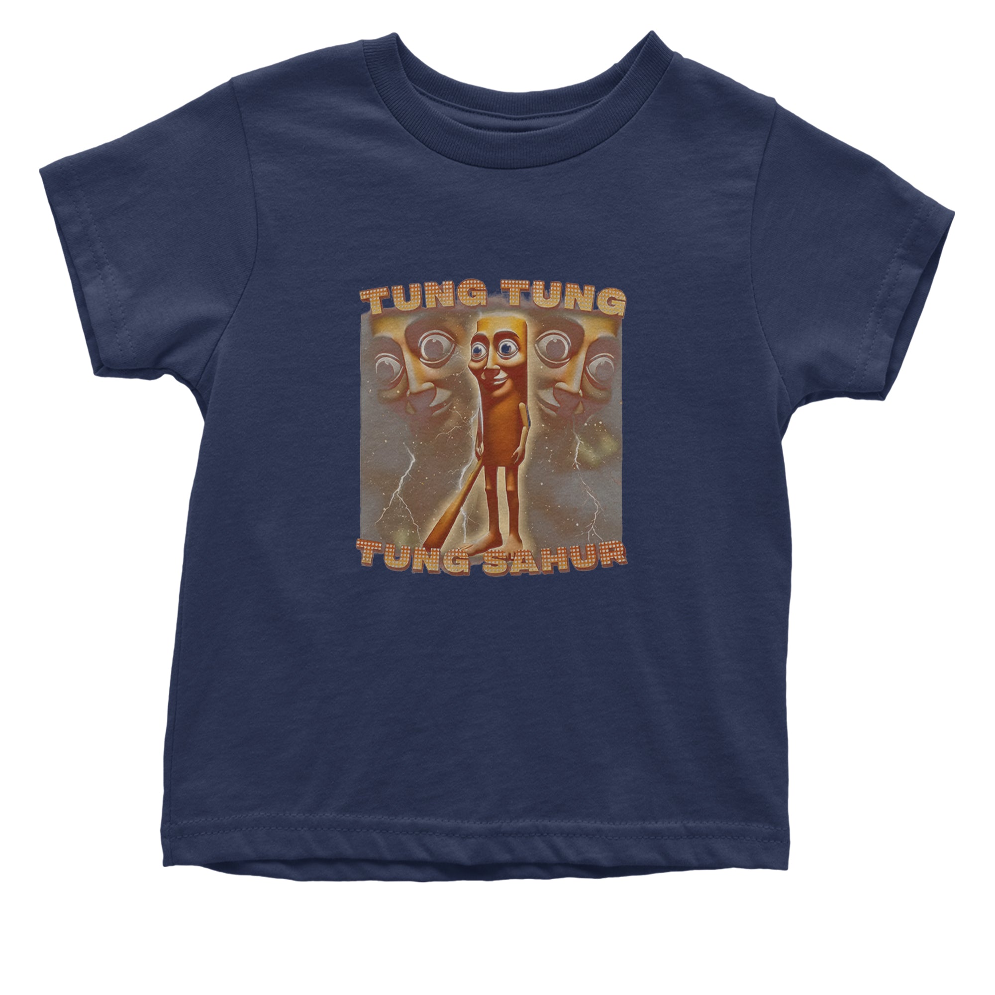 Tung Tung Tung Sahur Enforcer Infant One-Piece Romper Bodysuit Or Toddler T-shirt Navy Blue
