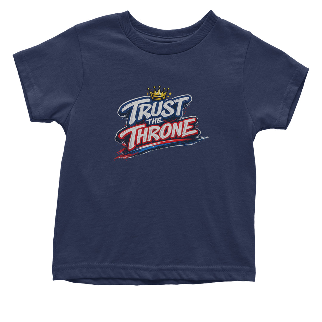 Trust The Throne Crown Philly Hoops Infant One-Piece Romper Bodysuit Or Toddler T-shirt Navy Blue