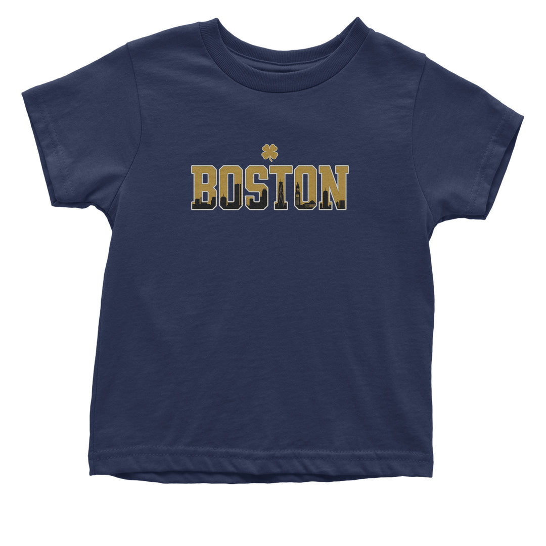 Boston City Pride Irish Infant One-Piece Romper Bodysuit Or Toddler T-shirt Navy Blue