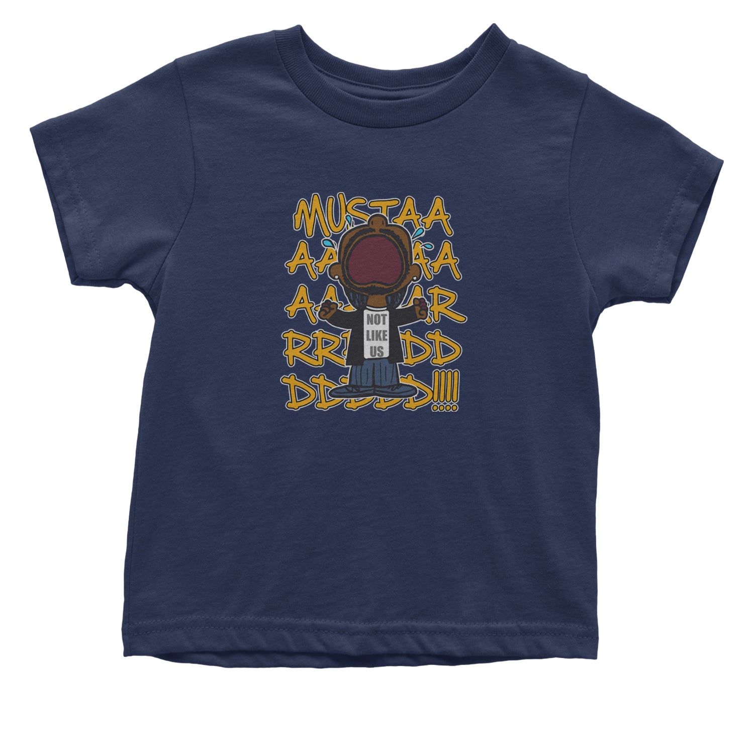 MUSTARD! Not Like Us Tv Off Infant One-Piece Romper Bodysuit Or Toddler T-shirt Navy Blue