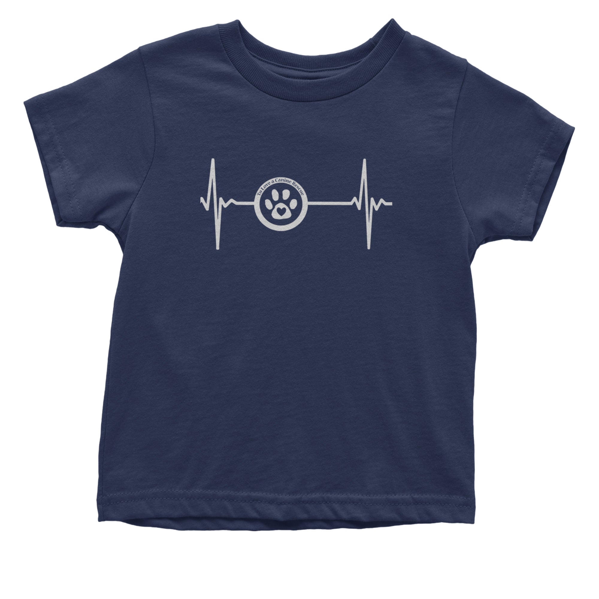 TLC Rescue Heartbeat Infant One-Piece Romper Bodysuit Or Toddler T-shirt Navy Blue