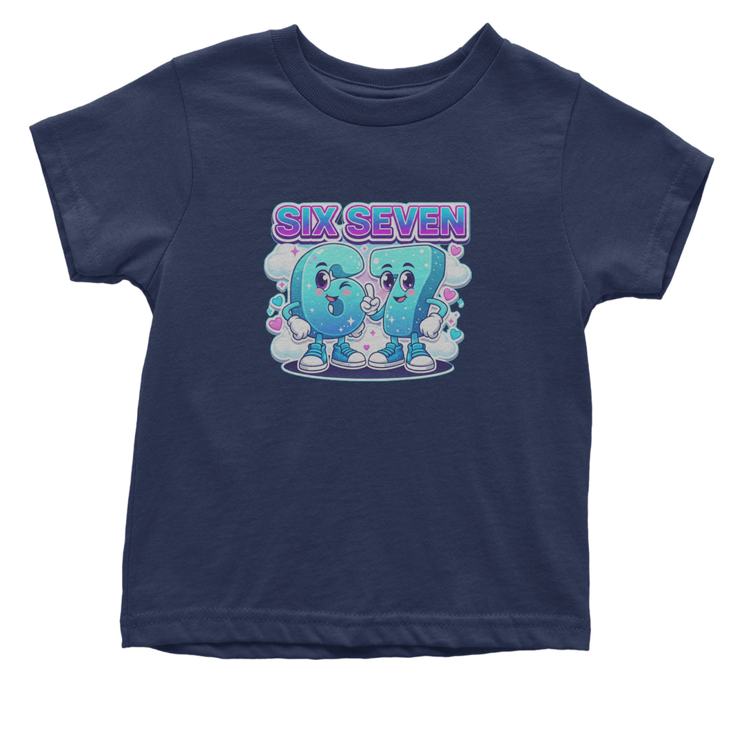 67 Six Seven Meme Kawaii Cloud Infant One-Piece Romper Bodysuit Or Toddler T-shirt Navy Blue