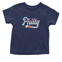 Philly Baseball Stitching Infant One-Piece Romper Bodysuit Or Toddler T-shirt Navy Blue