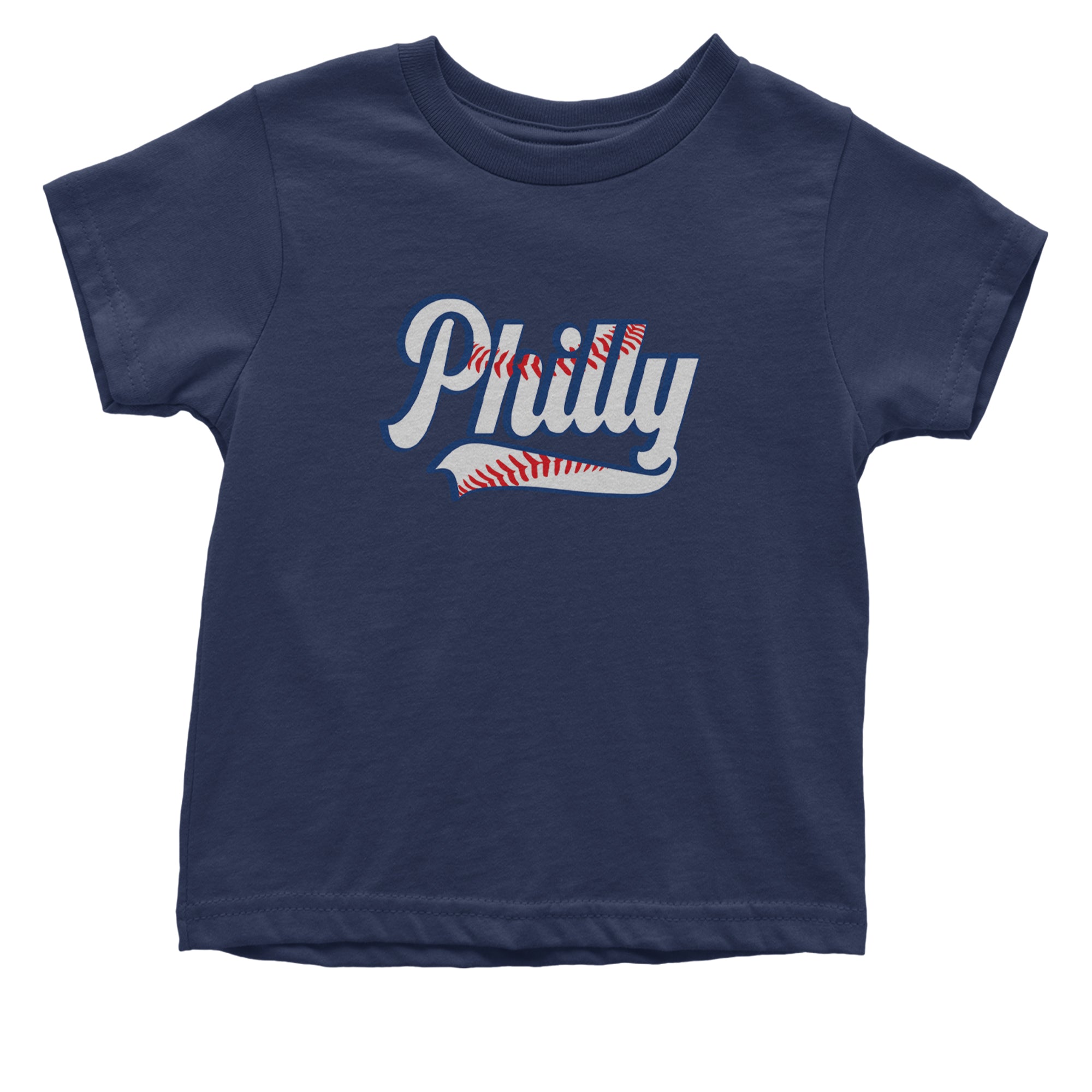 Philly Baseball Stitching Infant One-Piece Romper Bodysuit Or Toddler T-shirt Navy Blue