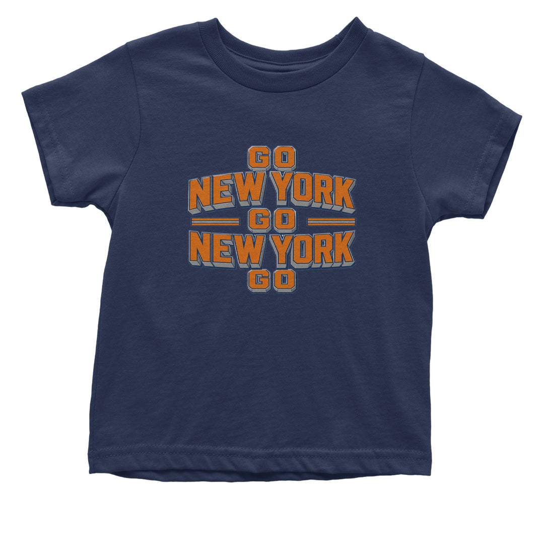 Go New York Go Basketball Infant One-Piece Romper Bodysuit Or Toddler T-shirt Navy Blue