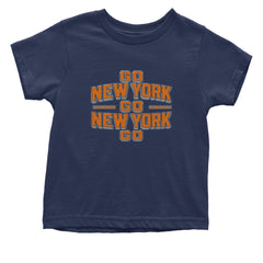 Go New York Go Basketball Infant One-Piece Romper Bodysuit Or Toddler T-shirt Navy Blue
