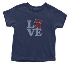 Love Philly Liberty Bell Infant One-Piece Romper Bodysuit Or Toddler T-shirt Navy Blue