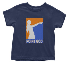 Point God Cunningham Basketball Pointing Meme  Infant One-Piece Romper Bodysuit Or Toddler T-shirt Navy Blue