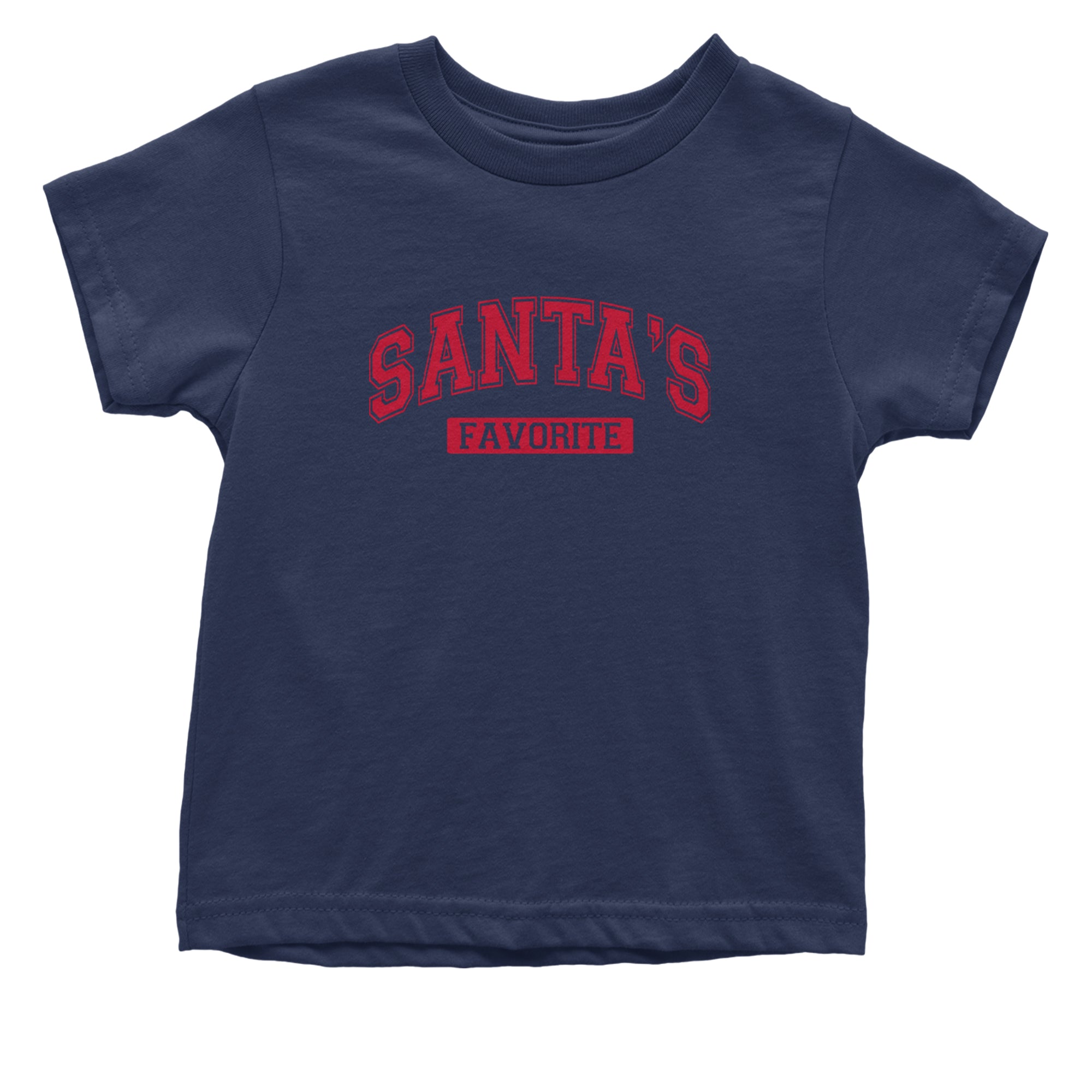 Santa's Favorite Infant One-Piece Romper Bodysuit Or Toddler T-shirt Navy Blue