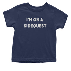 I'm On A Sidequest Festival Rave EDM graphic on Onesie and Toddler T-Shirt in Navy Blue alternate view 2