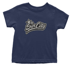 Sin City Vegas Retro Vintage Infant One-Piece Romper Bodysuit Or Toddler T-shirt Navy Blue