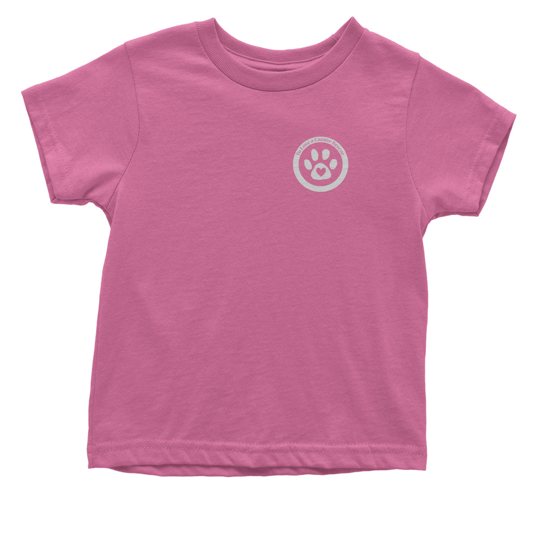 TLC To Love a Canine Dog Rescue White Infant One-Piece Romper Bodysuit Or Toddler T-shirt Raspberry