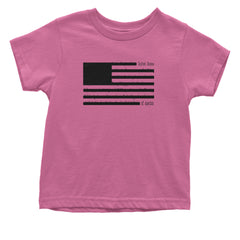Redacted American Flag Infant One-Piece Romper Bodysuit or Toddler T-shirt Raspberry