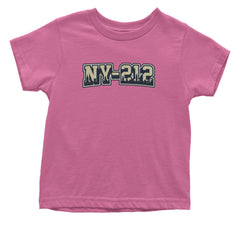 New York City 212 Area Code Skyline  Infant One-Piece Romper Bodysuit Or Toddler T-shirt Raspberry