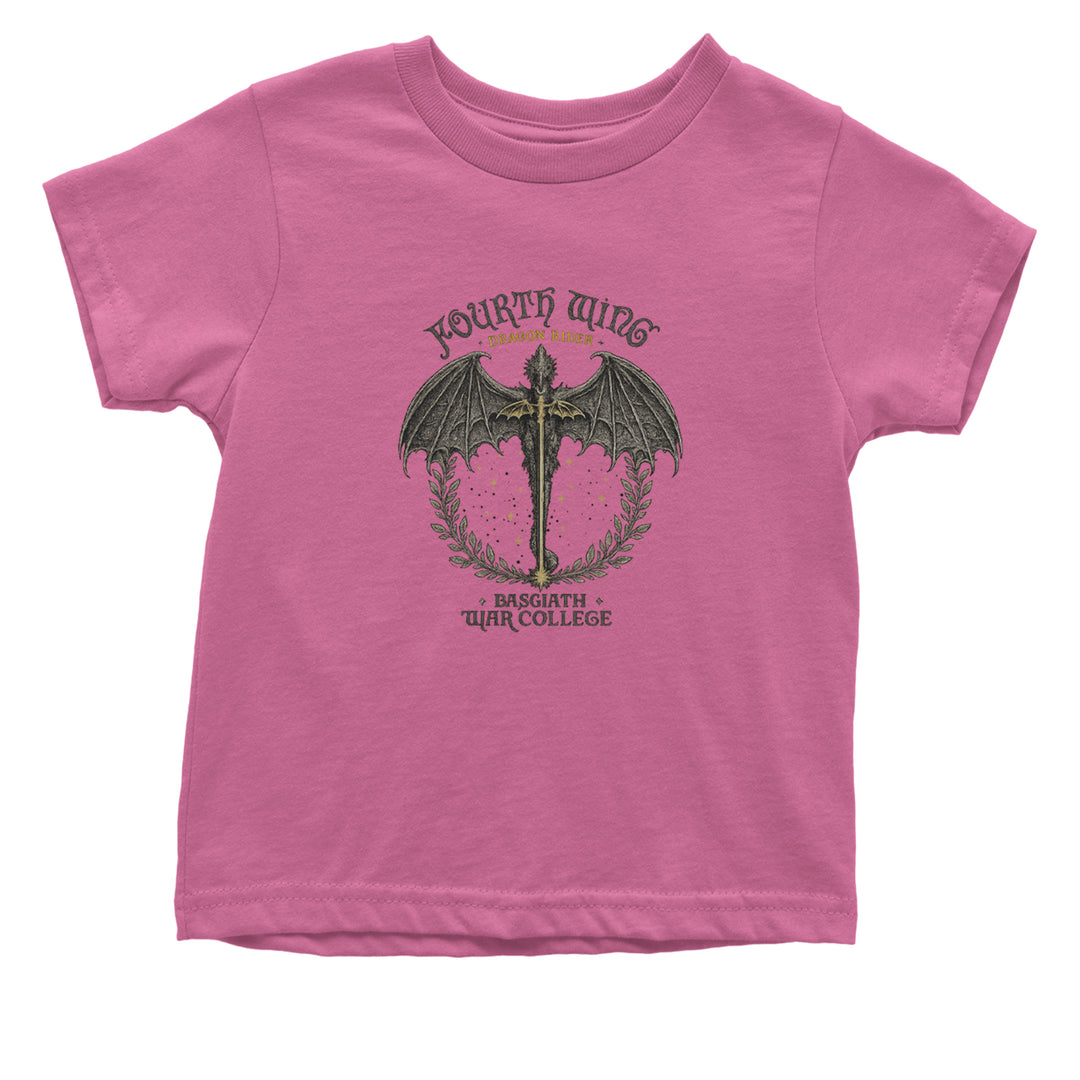 Fourth Wing Dragon Rider Vintage Basgiath War College Infant One-Piece Romper Bodysuit Or Toddler T-shirt Raspberry