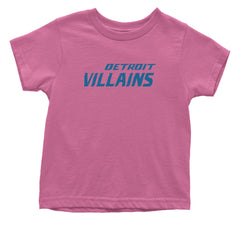 Detroit Villains Grit Football Infant One-Piece Romper Bodysuit Or Toddler T-shirt Raspberry
