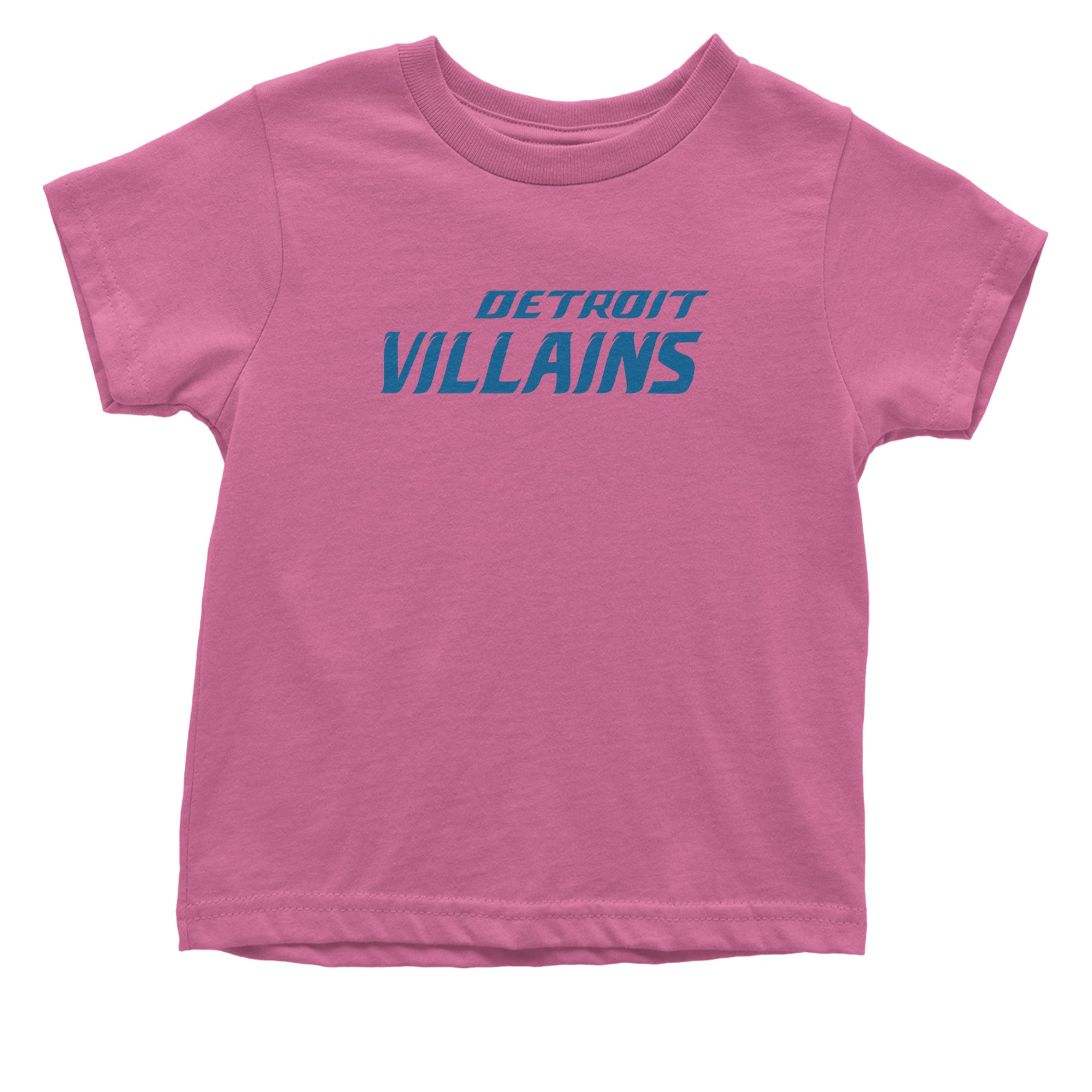 Detroit Villains Grit Football Infant One-Piece Romper Bodysuit Or Toddler T-shirt Raspberry