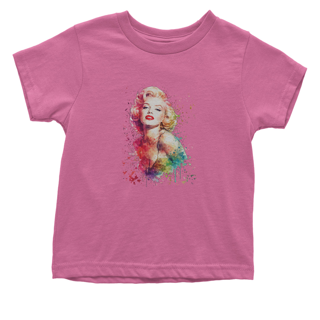Mrs. Monroe Watercolors Bombshell Infant One-Piece Romper Bodysuit Or Toddler T-shirt Raspberry