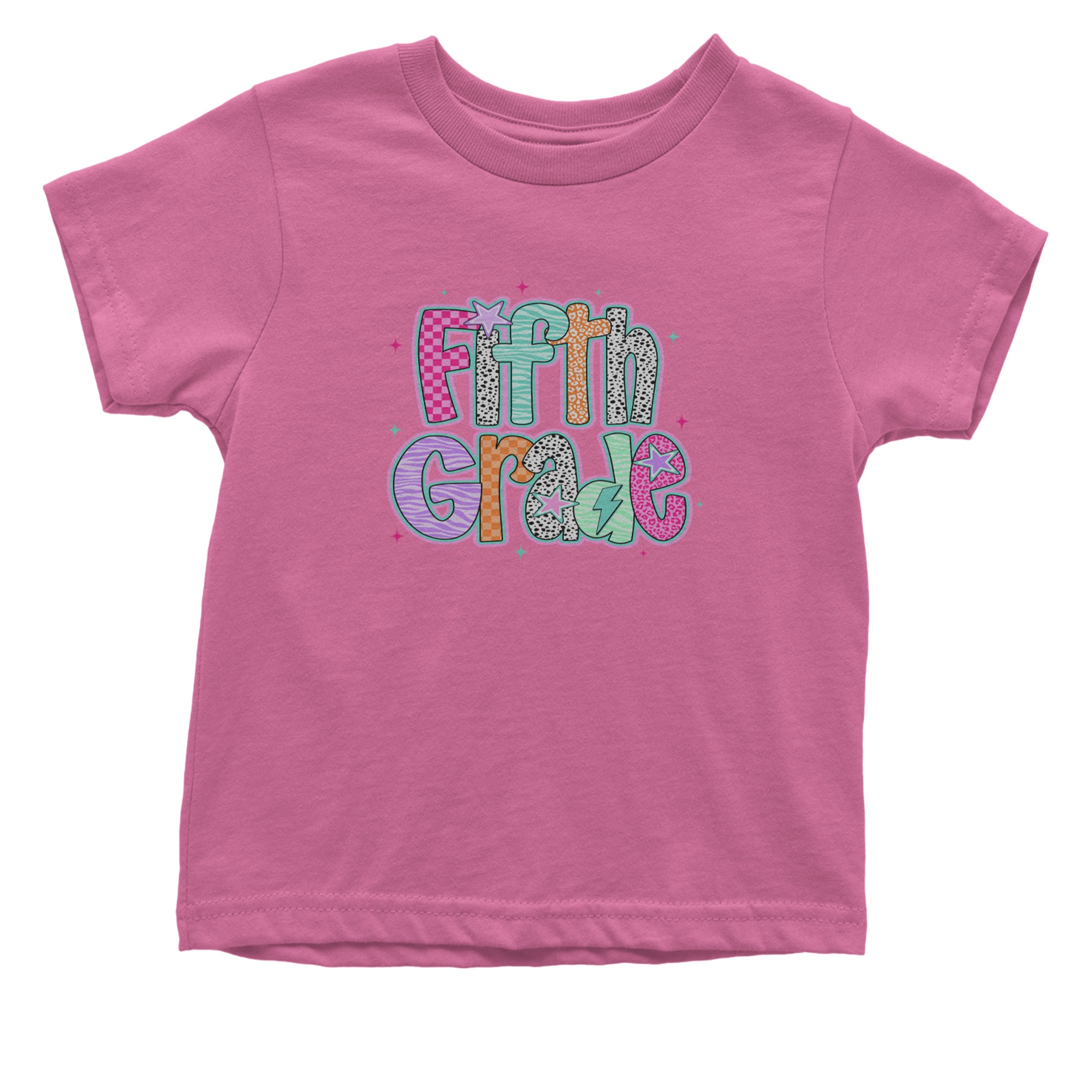 Fifth Grade Fly Colorful Back to School Infant One-Piece Romper Bodysuit Or Toddler T-shirt Raspberry