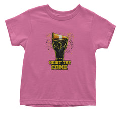 Hoist The Cone Pittsburgh Pride Infant One-Piece Romper Bodysuit Or Toddler T-shirt Raspberry