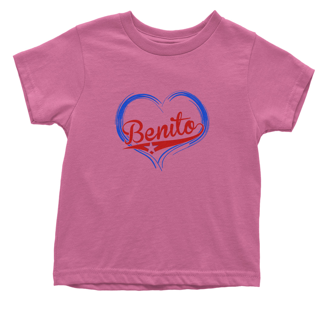 Benito Heart Puerto Rico Infant One-Piece Romper Bodysuit or Toddler T-shirt Raspberry