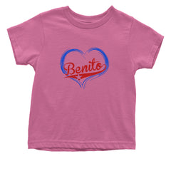 Benito Heart Puerto Rico Infant One-Piece Romper Bodysuit or Toddler T-shirt Raspberry