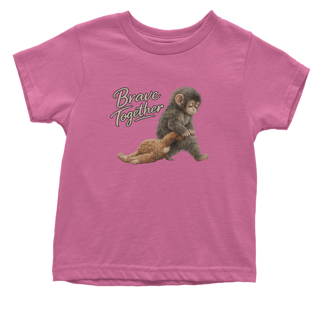 Punch Brave Together Stuffed Animal Infant One-Piece Romper Bodysuit Or Toddler T-shirt Raspberry