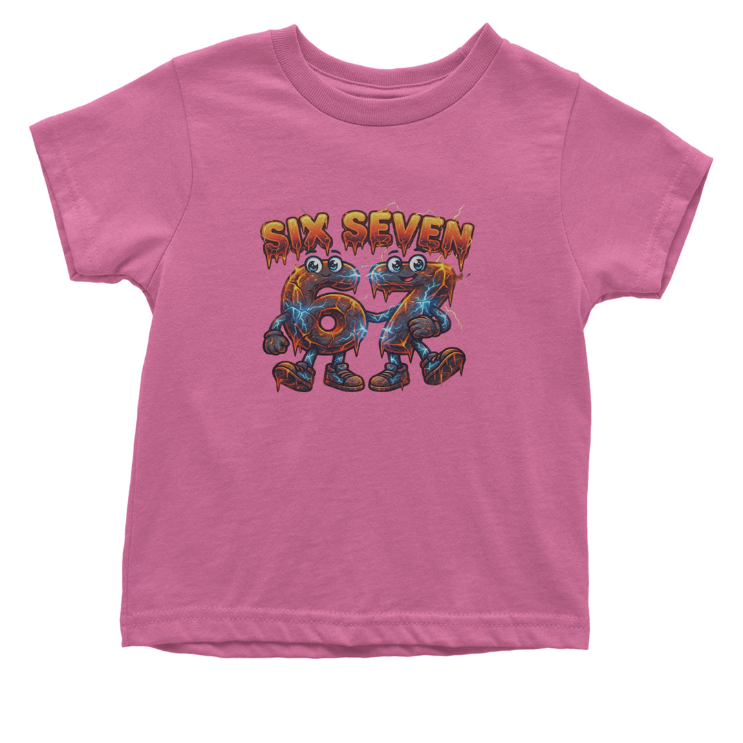 67 Lava Lightning Six Seven Meme Infant One-Piece Romper Bodysuit Or Toddler T-shirt Raspberry