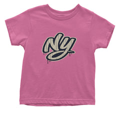 NYC New York City Grunge Street Infant One-Piece Romper Bodysuit Or Toddler T-shirt Raspberry