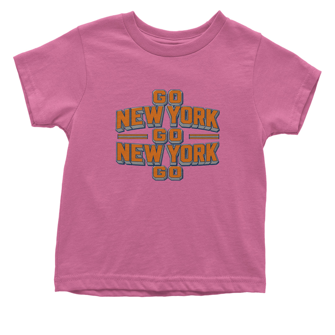 Go New York Go Basketball Infant One-Piece Romper Bodysuit Or Toddler T-shirt Raspberry