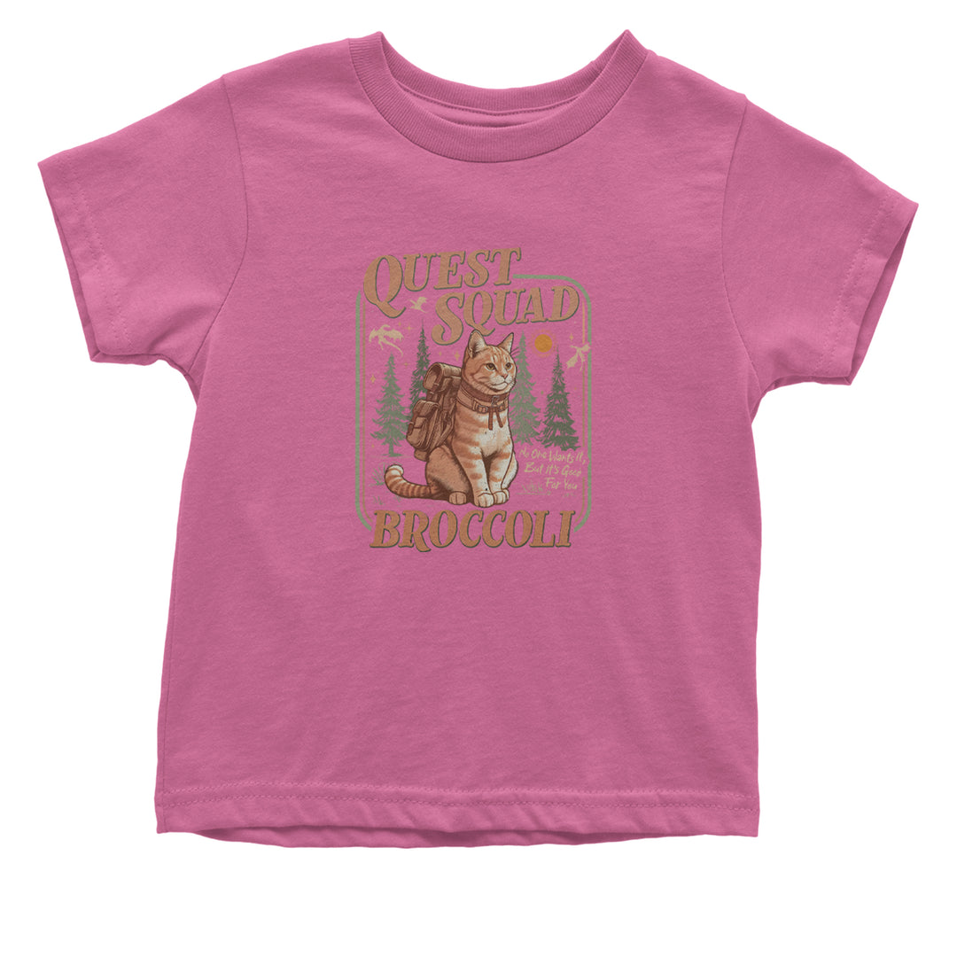 Quest Squad Broccoli Cat Fantasy Reader  Infant One-Piece Romper Bodysuit Or Toddler T-shirt Raspberry