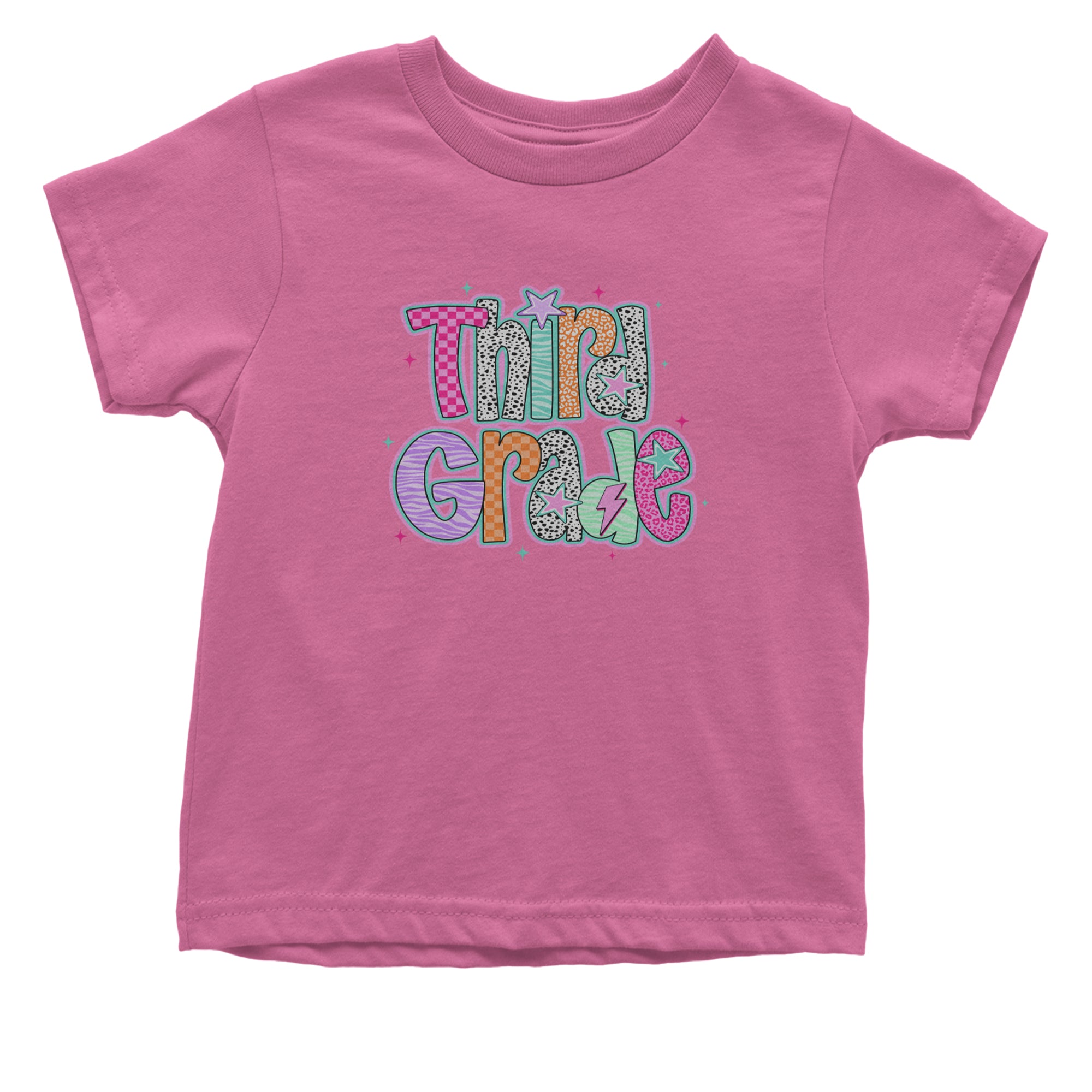Third Grade Thunder Colorful Back to School Infant One-Piece Romper Bodysuit Or Toddler T-shirt Raspberry