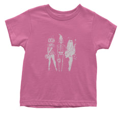 Vintage Spooky Squad Pinup Halloween Design Infant One-Piece Romper Bodysuit Or Toddler T-shirt Raspberry