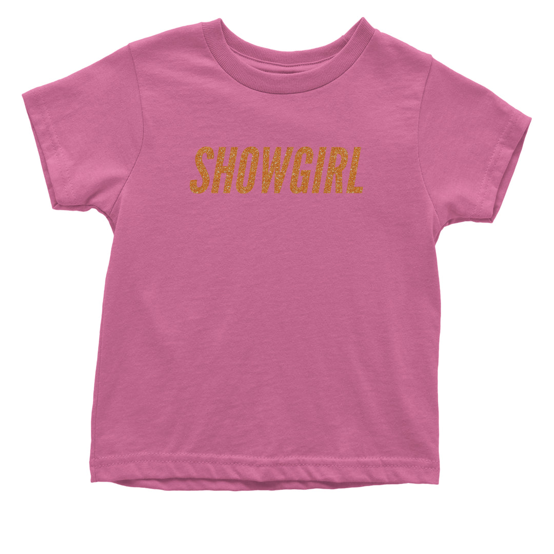 Showgirl Orange Glitter Infant One-Piece Romper Bodysuit Or Toddler T-shirt Raspberry