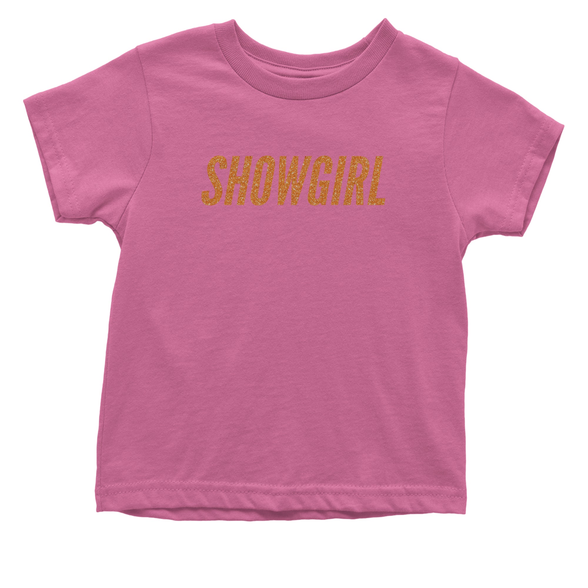 Showgirl Orange Glitter Infant One-Piece Romper Bodysuit Or Toddler T-shirt Raspberry