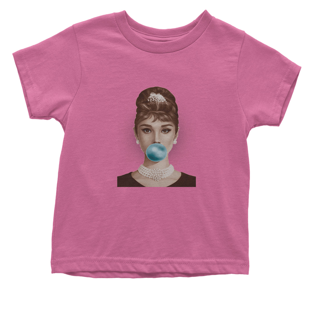 Audrey Hepburn Chewing Bubble Gum American Icon Infant One-Piece Romper Bodysuit Or Toddler T-shirt Raspberry